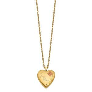 14K Gold Filled "I Love You" Heart Locket Necklace – Elegant & Sentimental